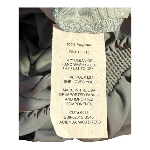 NEW Show Me Your Mumu XXS Hacienda Maxi Dress In Silver Sage Bridesmaid NWT‎ - Picture 7 of 7